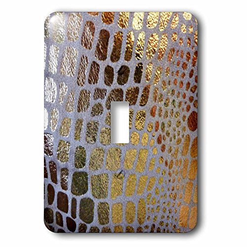 Interrupteur à bascule simple imitation métallique girafe design 3dRose