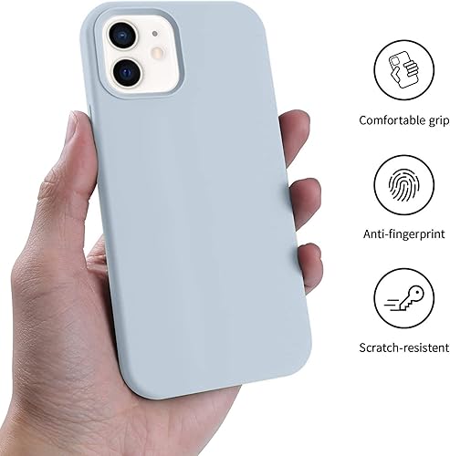 Miniatura 8 de AOTESIER - Funda para celular, compatible con iPhone 12 y iPhone 12 Pro de 6.1 pulgadas (2020), ultradelgada, goma de silicona líquida suave de