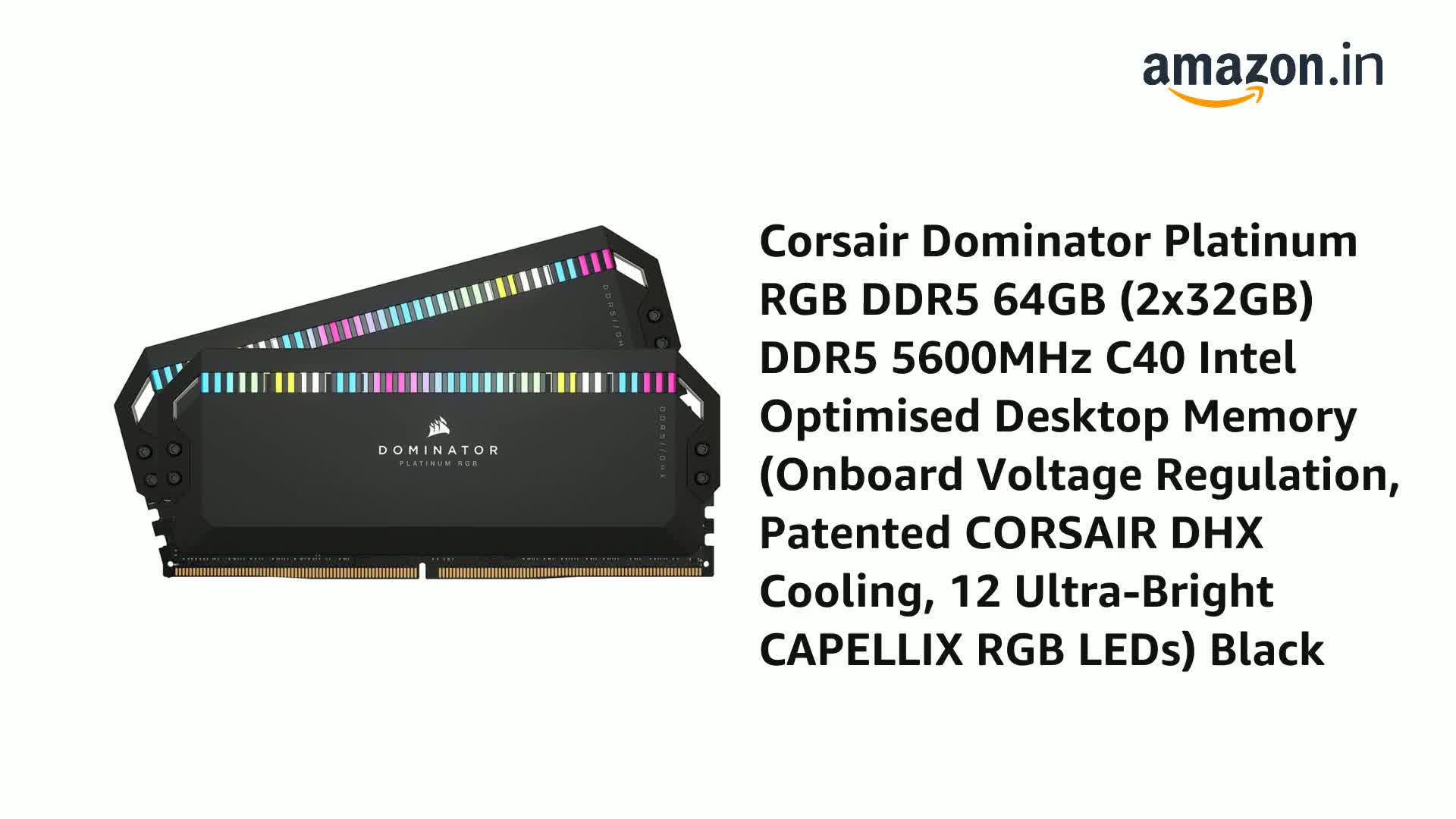 メモリー CORSAIR DDR5-5600MHz 64GB Amazon.in: Buy Corsair Vengeance DDR5 64GB (2x32GB) 5600MHz C40