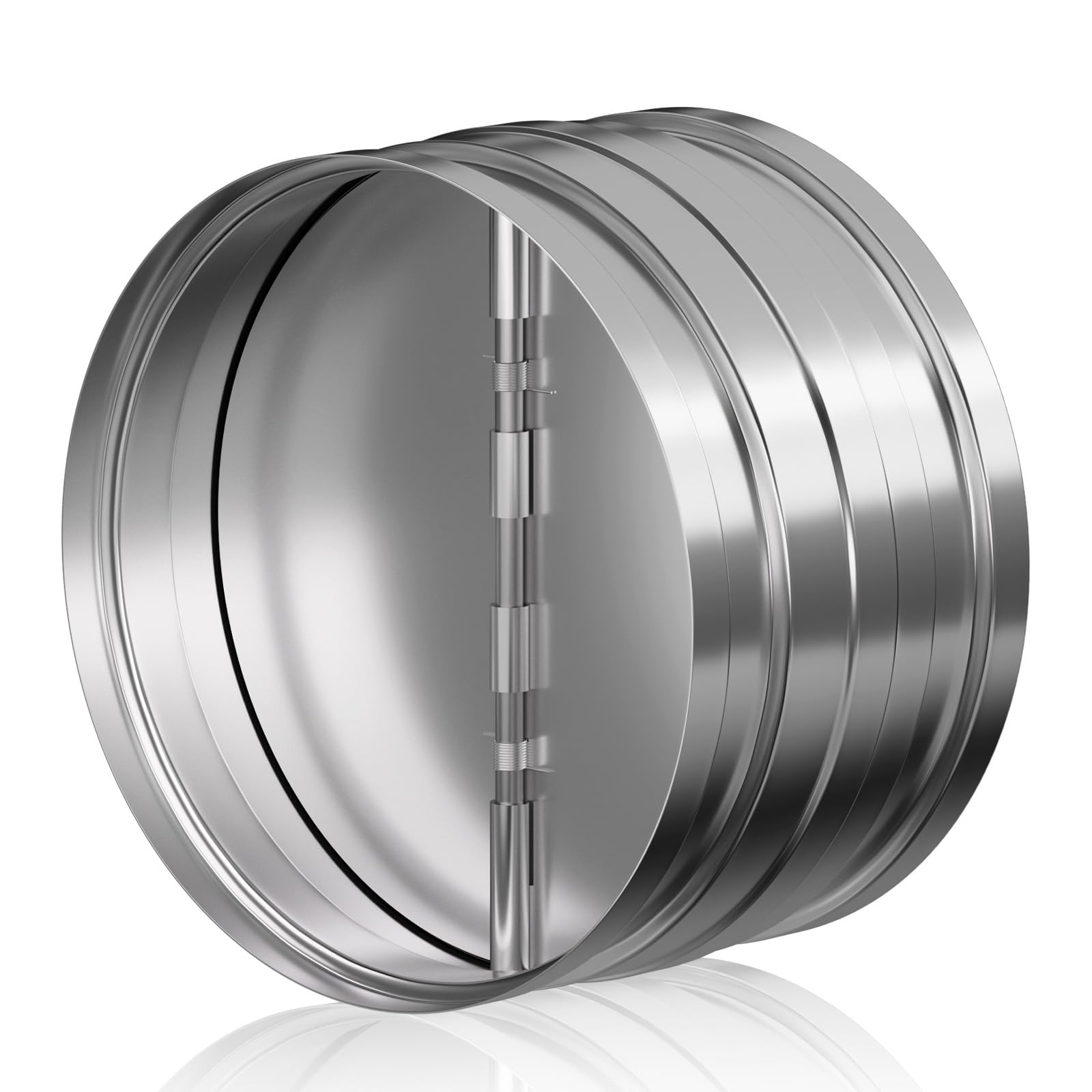 Photo 1 of [Upgraded] Hon&Guan 6 Inch Backdraft Damper, One-Way Airflow Duct Damper 6 Inch Ducting Insert Backflow Preventer Duct Draft Blocker