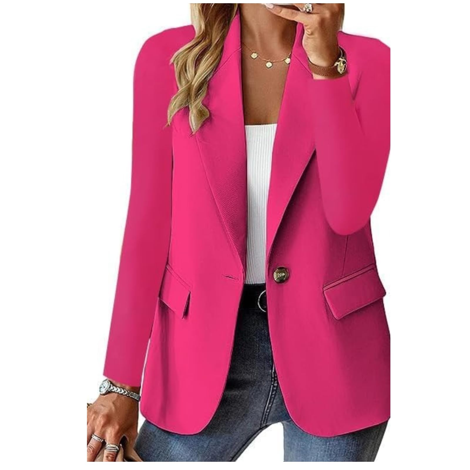 Blazers for Women 2025 Trendy Business Casual Jackets Long Sleeve Open Front Cardigan Work Suit Spring Fashion Blazer