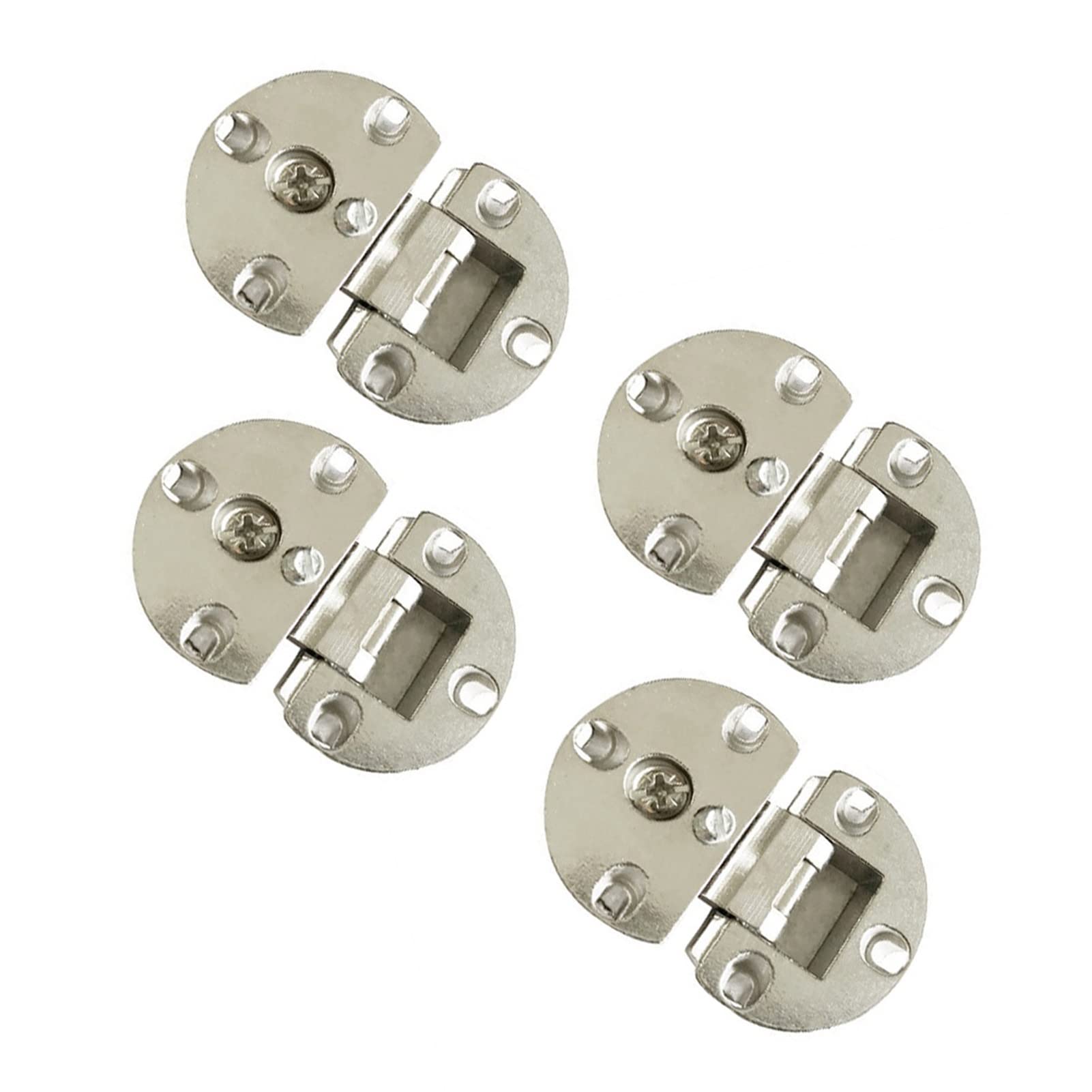 Shundeed One Color 4Pcs Semi-Circular Cabinet Concealed Hinge, 180 Degree Folding Hinge, Desktop Connection Accessories