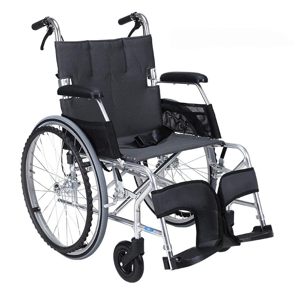 Carrello Portaoggetti Multifunzionale,Sedie a Rotelle,Sedia a Rotelle Pieghevole Leggera Sedia a Rotelle Ultraleggera Piccola Ruota Vecchio Carrello Aviazione Sedia a Rotelle in Alluminio Alnio