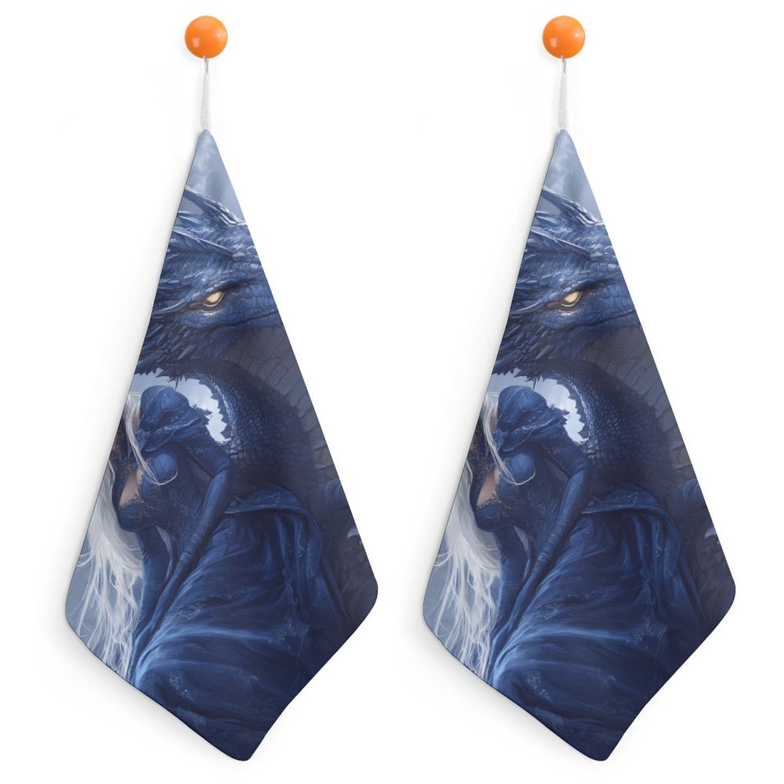 CGSBNGHA Dragon & Castle Hand Towel Hanging Face Towels Cleaning Cloths Handkerchief for Bathroom Kitchen