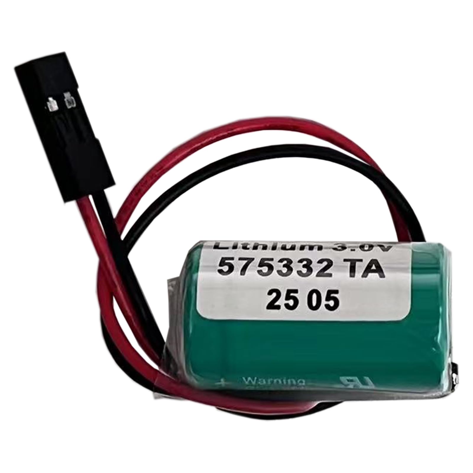 Batteria di ricambio al litio da 3 V 575332TA, 6FC5247-0AA18-0AA0 con presa AMP 928205-2P compatibile con Sie-Mens Simatic S7-300, W79084-E1001-B2, Simatic S5-90U, con spina nera