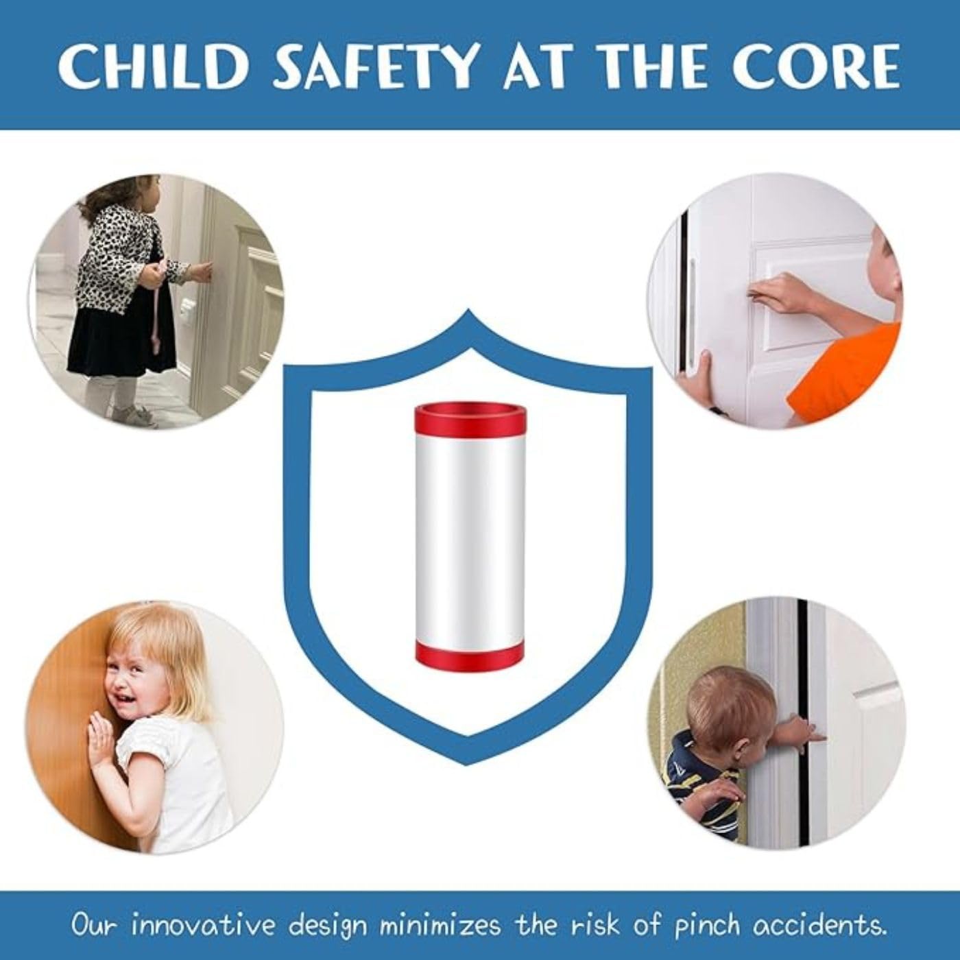 Agabani Door Pinch Guard Baby Proofing, Soft and Flexible Finger Protector for Child Safety, Prevents Door Slamming and Finger Injuries, No Tools Required, Ideal for Homes and Nurseries (Pack of 1) 4