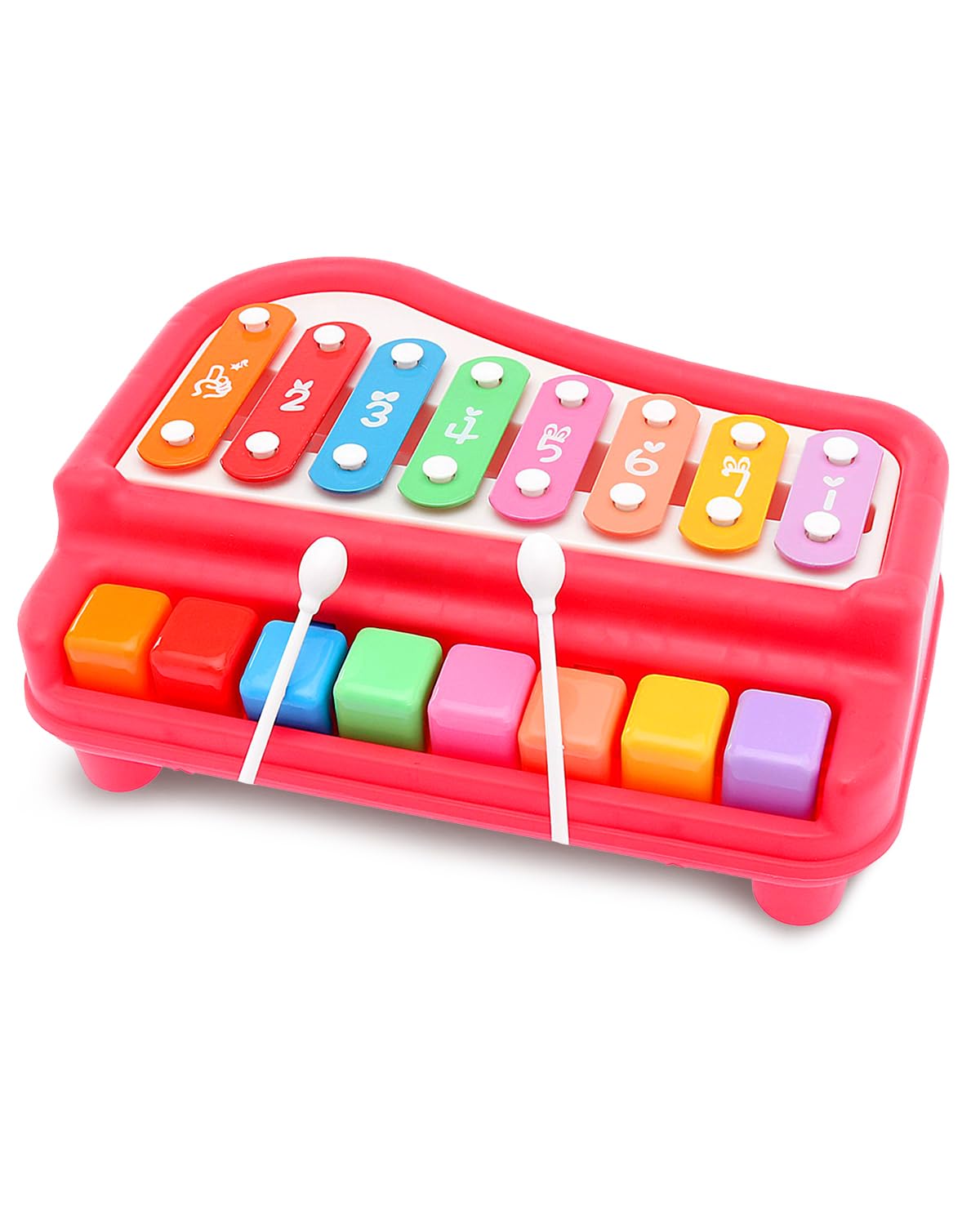 Play Nation Premium 2 in 1 Piano Xylophone Musical Instrument with 8 Keys for Toddlers, Musical Instruments for Kids, Preschool Educational Musical Instrument Toy, Multicolor, BIS Certified, 1+ Years (B0CX1JM16K) Amazon Price History, Amazon Price Tracker