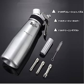 Amazon.co.jp: Zosyfex 生クリームディスペンサー 泡立て器 アルミ合金 Amazon.co.jp: Zosyfex 生クリームディスペンサー 泡立て器 アルミ合金