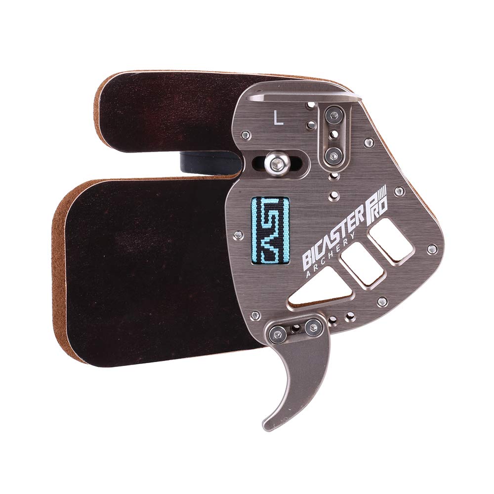 BICASTER Languettes de tir à l'arc en Horween Cordovan Cuir véritable + Aluminium pour Arc Classique