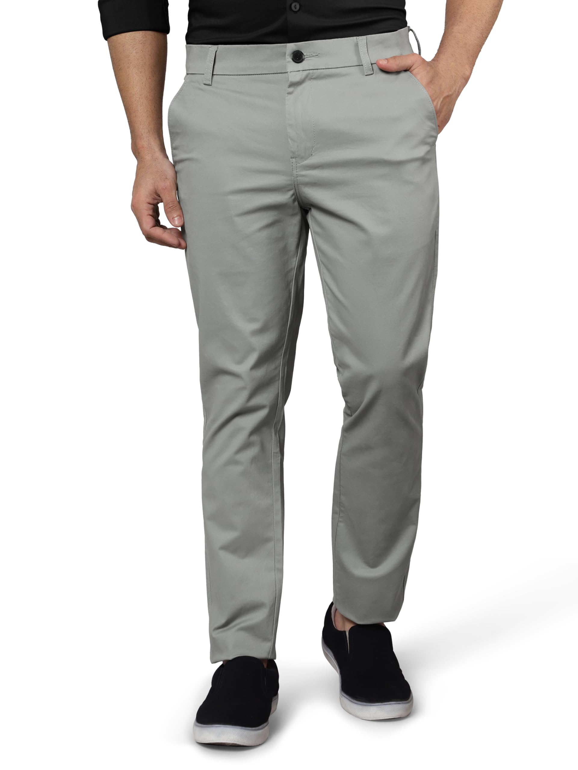 beyoung Cotton Lycra Classic Fit Chino Pants for Men | Casual Pants | Stretchable Chinos | Slant Pockets | Chino Trousers-picture-10