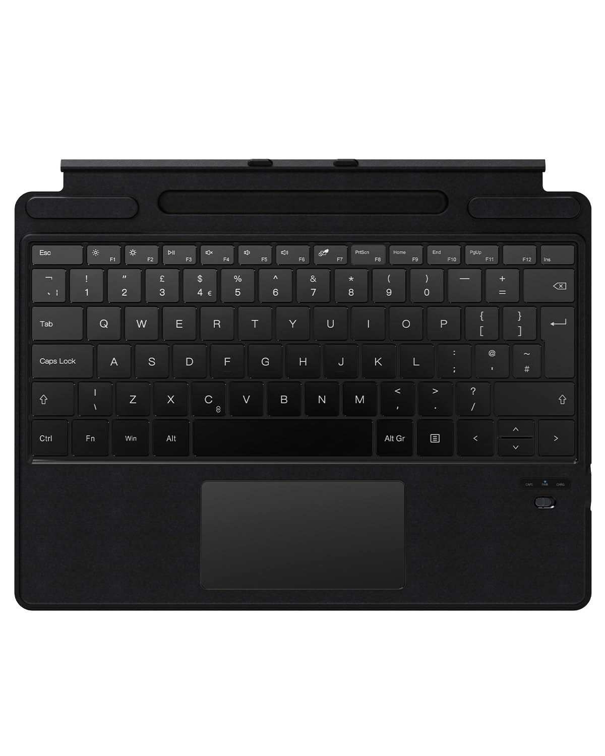 Surface Pro Keyboard for Microsoft Surface Pro 8/9/X/11, Wireless Bluetooth Keyboard, UK Layout, Type Cover with Built-in Rechargeable Battery/Multi-Gesture Touchpad/Pencil Holder