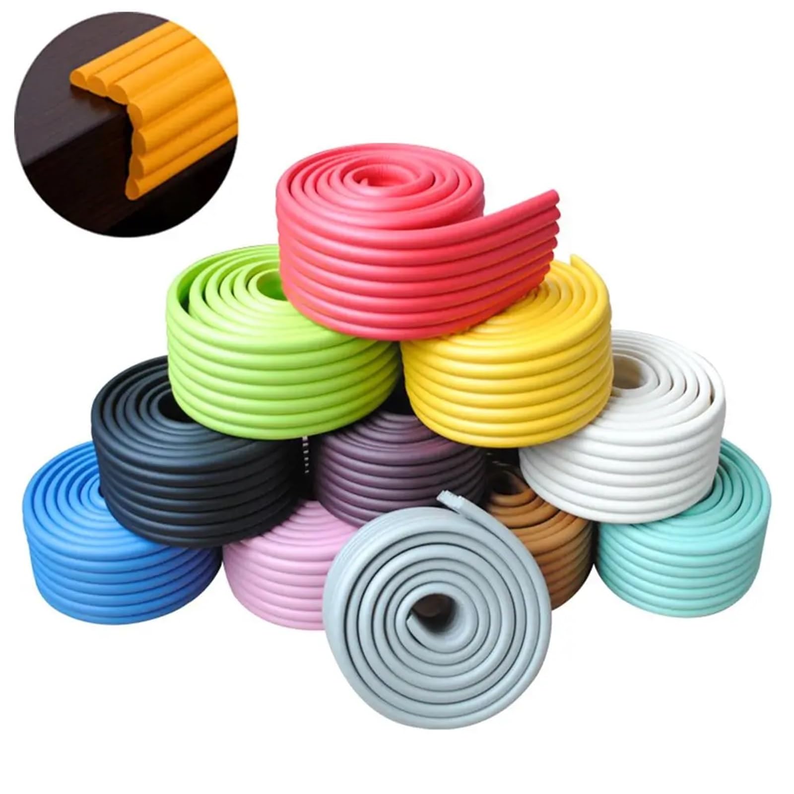 Protectores de Esquinas para mesas, Seguridad Infantil, Tira Protectora de 2 Metros, Protector de Escritorio, protección de Muebles de Espuma.