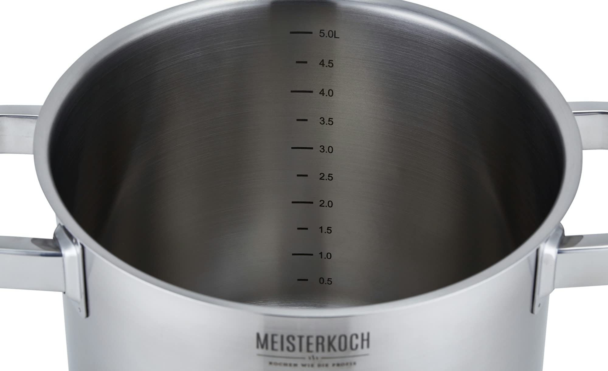 Meisterkoch Edelstahl Kochtopf groß. 20 cm Durchmesser, 5 Liter Volumen, 3-teilig, Induktion Topf | Pastatopf mit herausnehmbarem Siebeinsatz und Glasdeckel | spülmaschinengeeignet