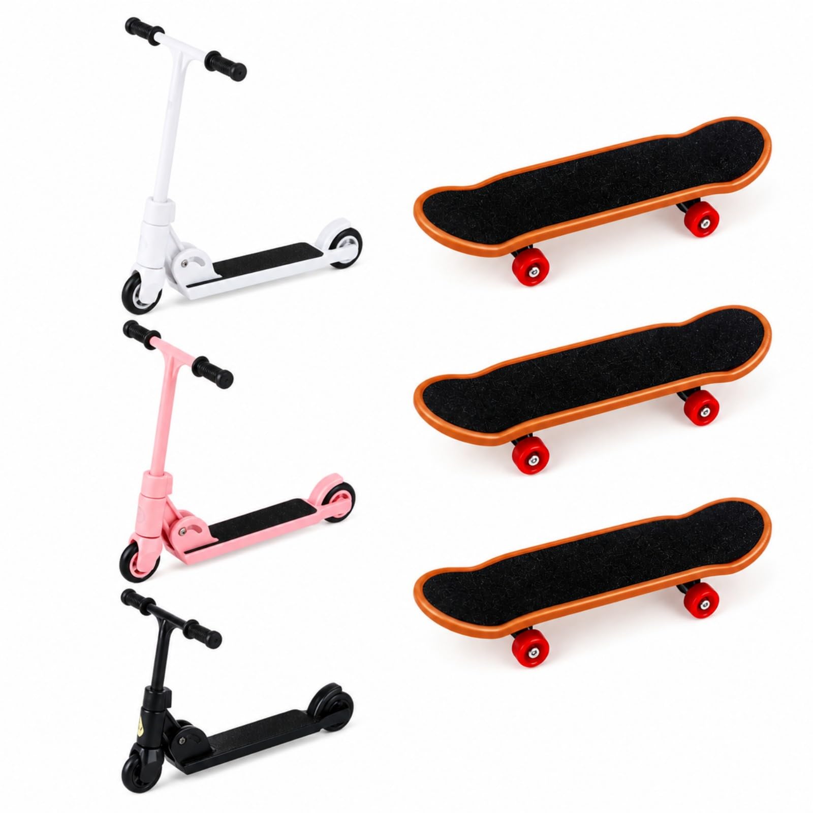 Ufyuayig 6-Piece Finger Skateboards and Scooters Set