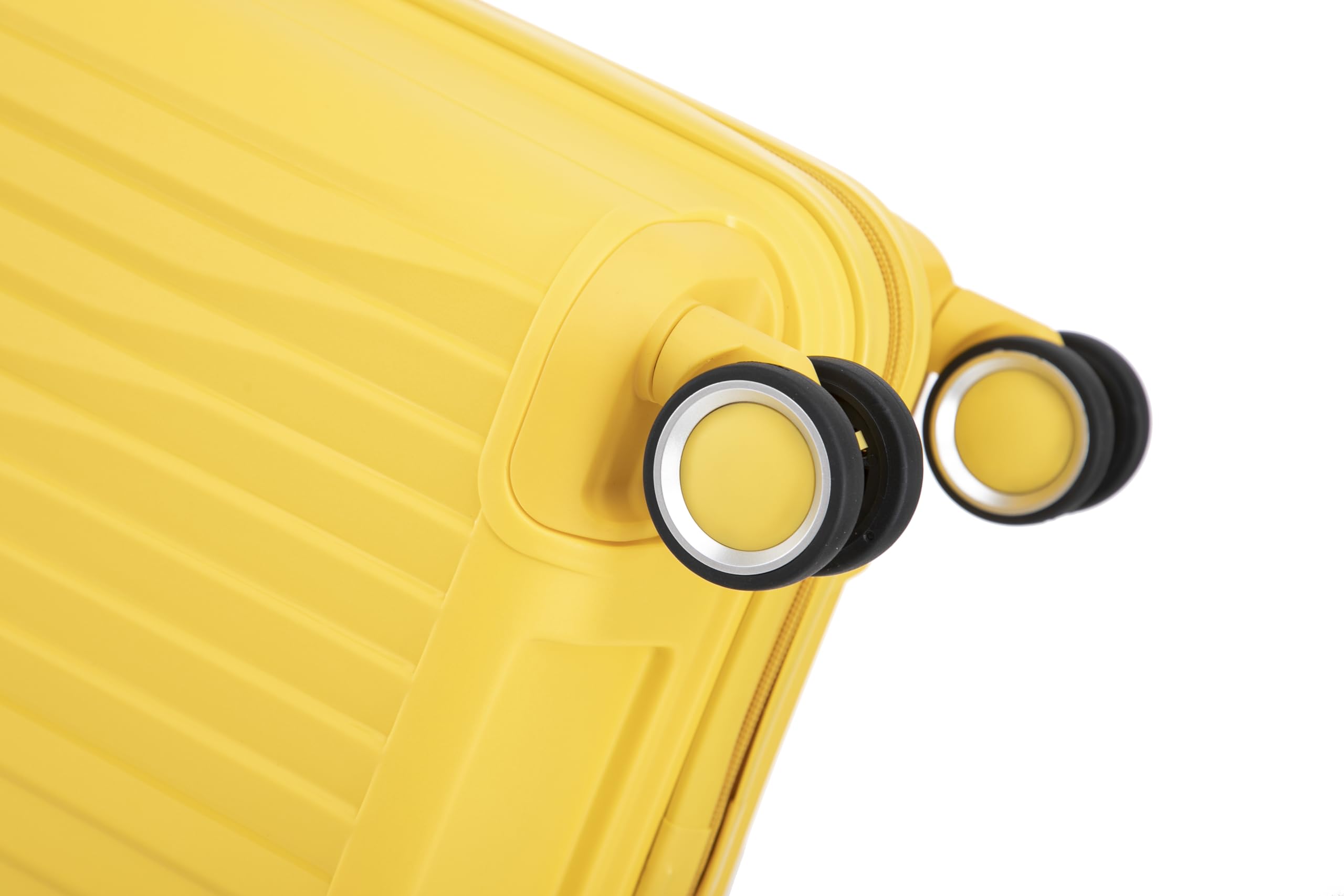 CELIMS - Valigia Media in Polipropilene 65 cm 20 kg | Trolley Rigido con Serratura TSA | 8 Ruote Girevoli 360° | Leggera Capiente Viaggio | Impermeabile | Giallo