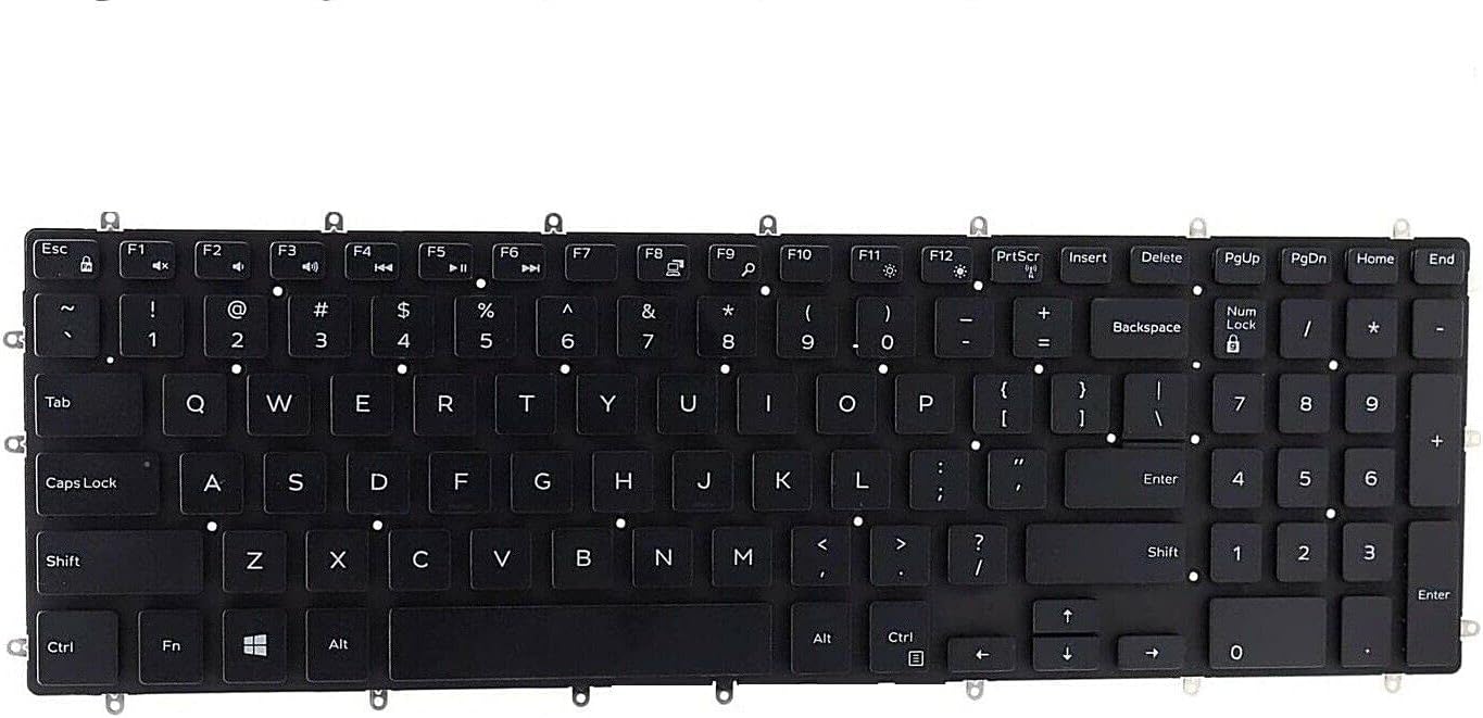 Laptop Replacement US Layout Non-Backlit Keyboard for Dell Inspiron 15 3580 3581 3590