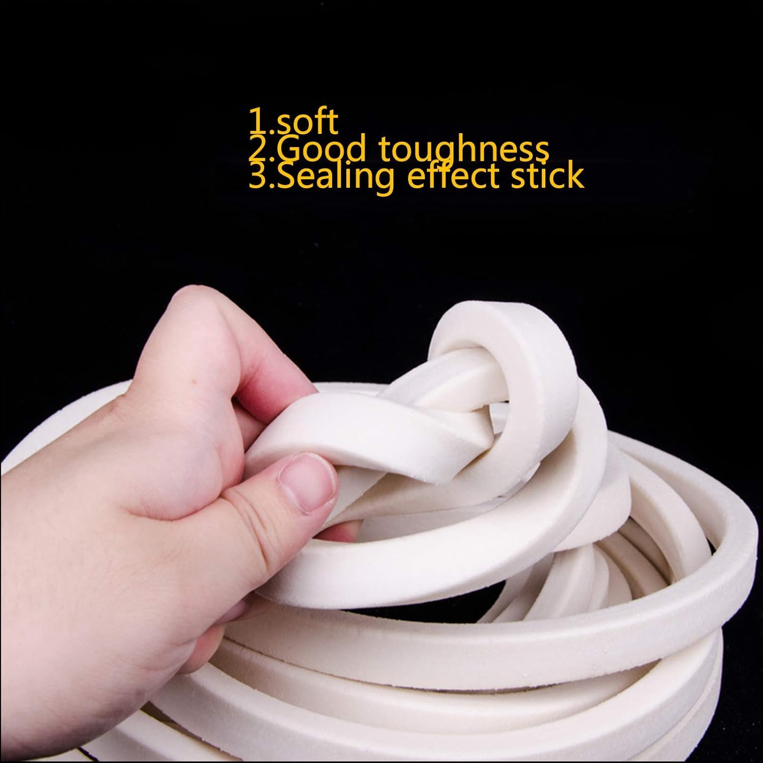 Cinta de espuma silicona, esponja 1M longitud, barra pies, tira sellado cuadrada for ducha, inodoro, cocina, pared, y decoración moho(25 * 30Mm)