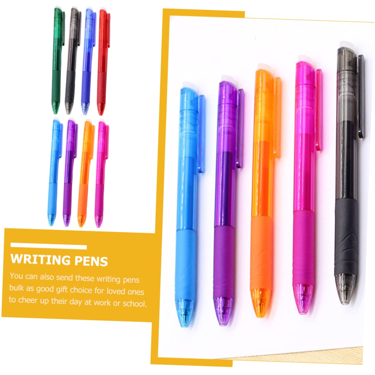 DOITOOL 24 Pezzi Penne Cancellabili Colorate per Scuola e Ufficio Scrittura Liscia e Facile Cancellare Penne Gel Estetiche per Regali Party