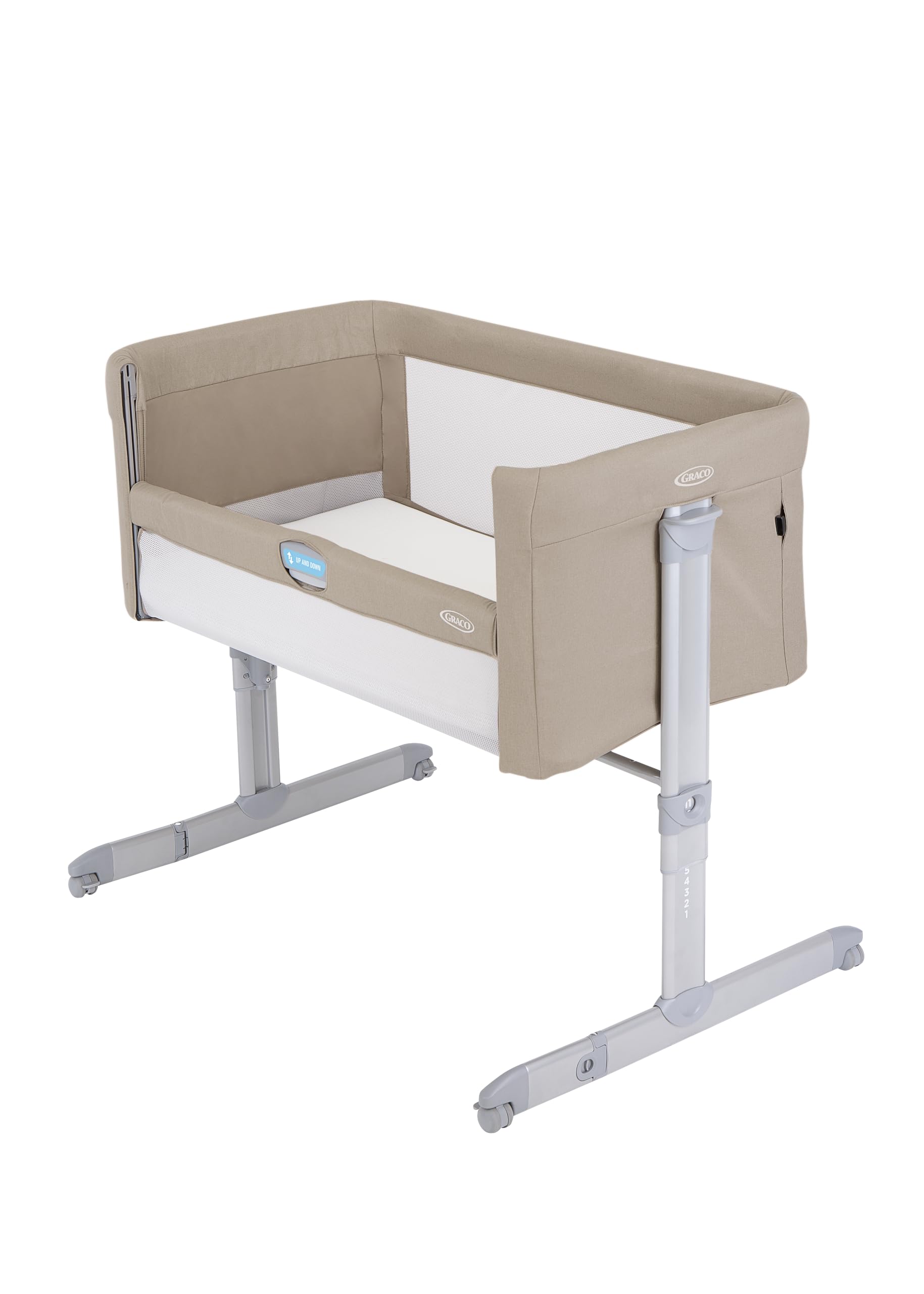 GRACO - Sweet2Sleep™ Lit d'appoint pour lit co-​Sommeil, adapté de la Naissance jusqu'à Environ 6 Mois (Max. 9 kg), Couleur Oatmeal