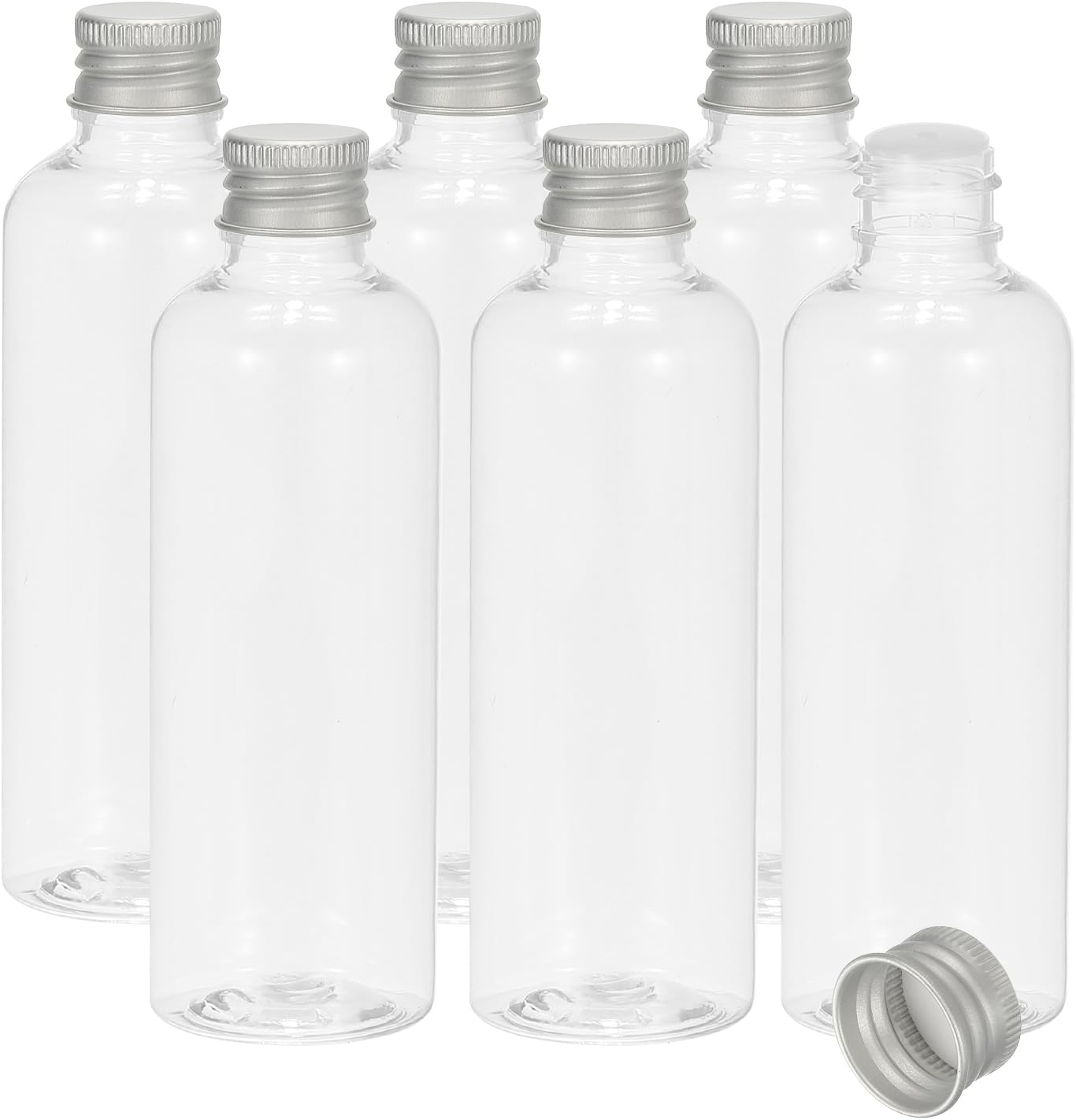 PATIKIL Travel Bottles with Screw Cap, 6 Pcs 3.4Oz(100ml) Leak Proof Refillable Empty Dispenser Container Squeeze Bottle with Aluminum Screw Lid for Shampoo Toiletries Lotion Cream, Clear PATIKIL Travel Bottles with Screw Cap, 6 Pcs 3.4Oz(100ml) Leak Proof Refillable Empty Dispenser Container Squeeze Bottle with Aluminum Screw Lid for Shampoo Toiletries Lotion Cream, Clear