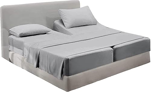 Miniatura 8 de Juego de sábanas de algodón natural de 4 piezas tamaño Queen color morado de lujo de calidad suave bolsillo y ropa de cama de 16 pulgadas de