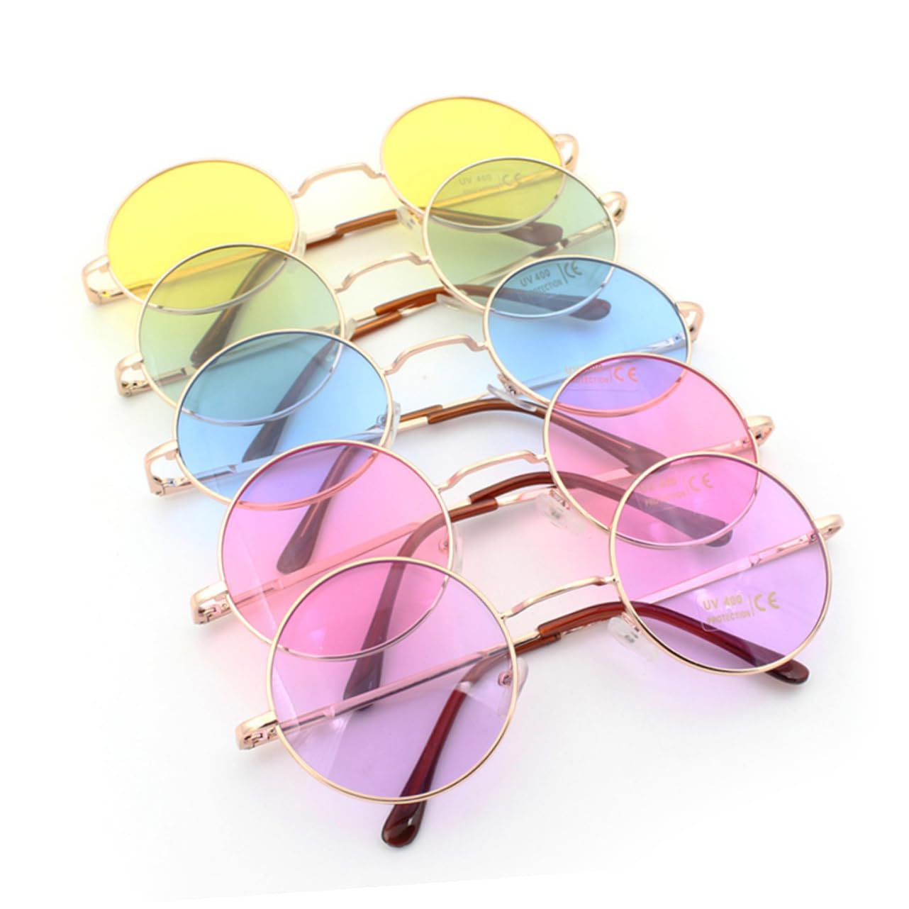 PACKOVE Plastic Resin Retro Round Sunglasses Uv400 Eye Protection for Men Women