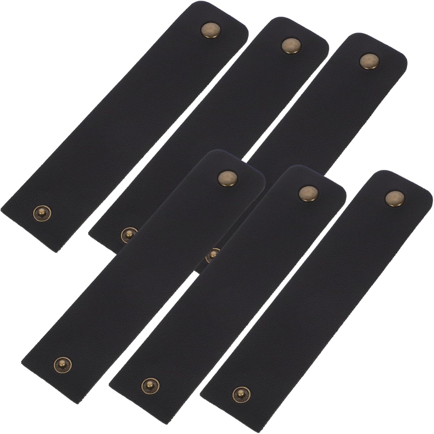 OUNONA 30pcs Pu Leather Napkin Rings for Elegant Table Decor Modern Minimalist Napkin Holders for Weddings and Holidays Black Reusable and Design