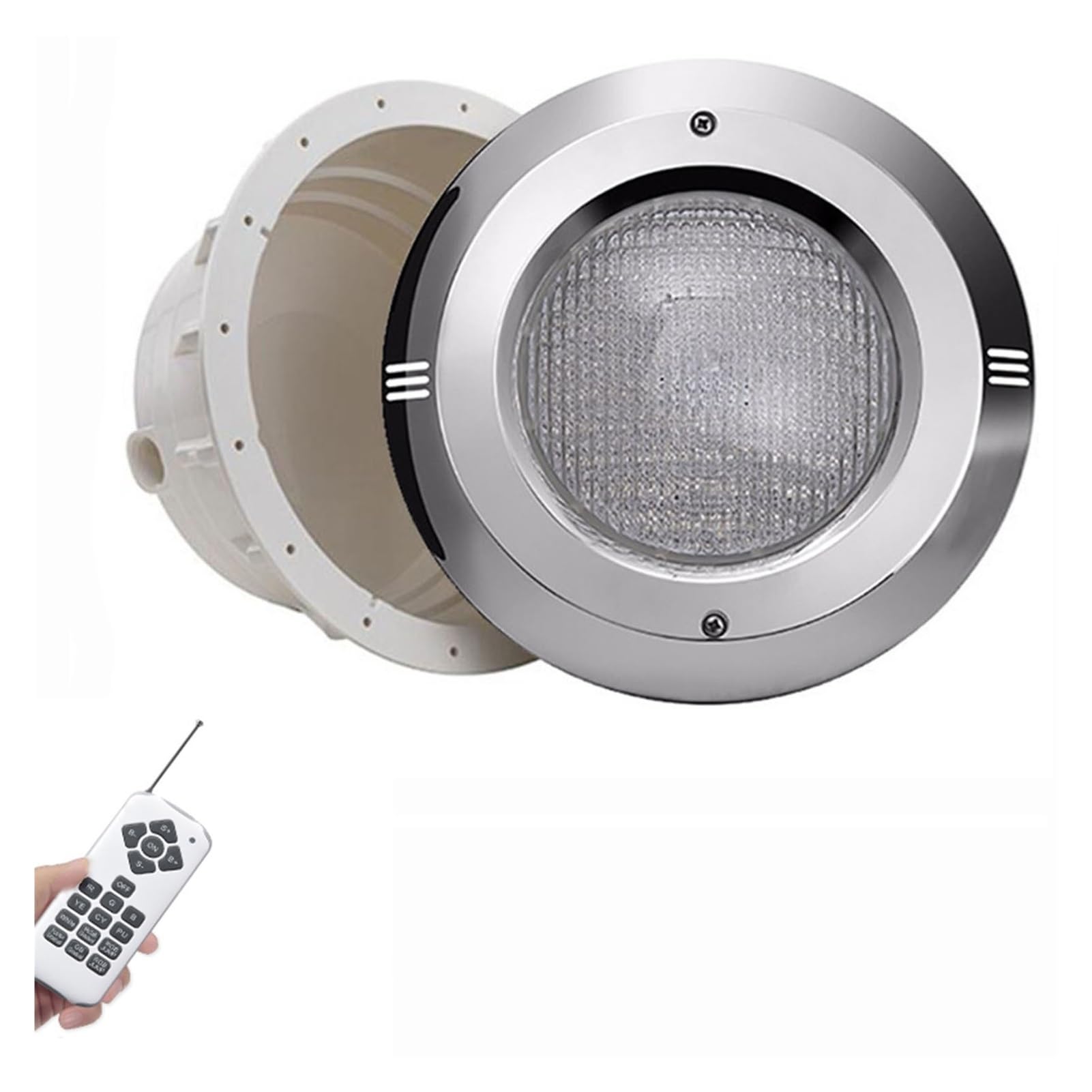 Materiale in Acciaio Inossidabile IP68 AC 12V Scolorimento colorato, luci for Piscina a LED RGBW con PAR56 con Telecomando (18 Keys,15w)