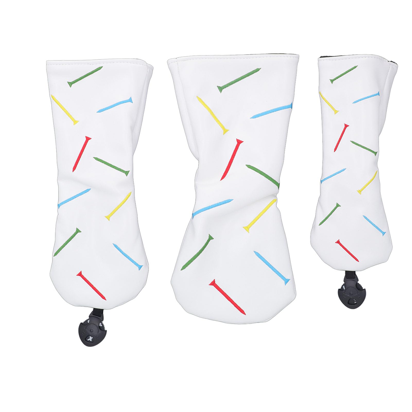 wasserdichte Golfschlägerhüllen aus PU-Leder, 3er-Set, Long Neck