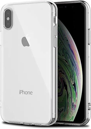 JGD PRODUCTS for iPhone X, iPhone Xs Premium Transparent Soft Silicon Crystal Clear Back Cover [Transparent]