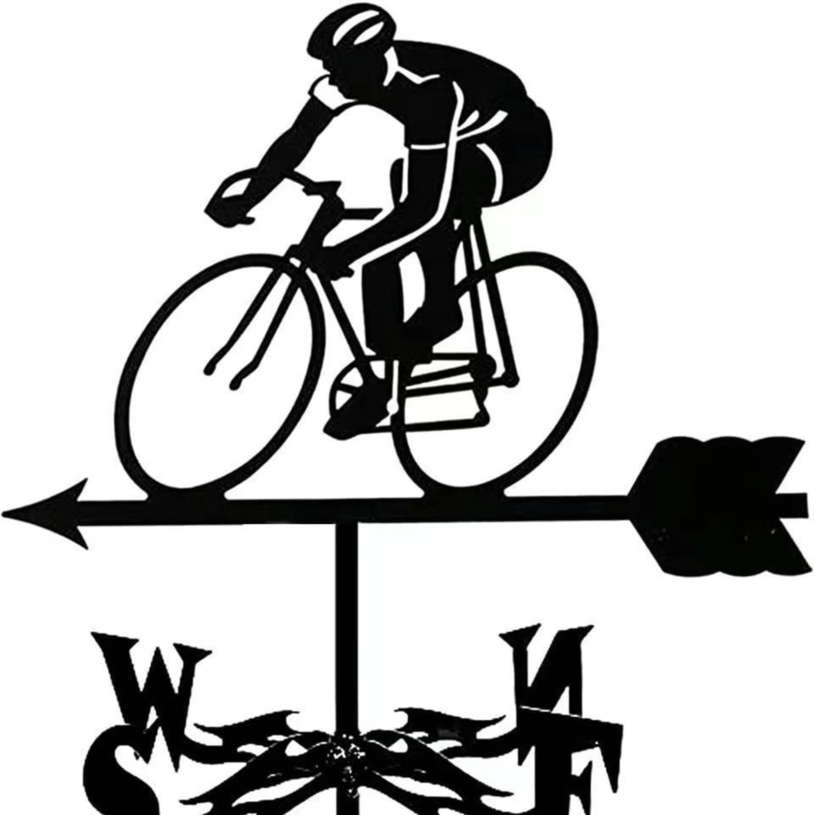 Wetterfahne | Fahrradfahrer Gartenstecker Wetterhahn,Richtungsanzeiger Dachspitze Dekoration Für Außenbereich Garten Farm Hof Terrasse