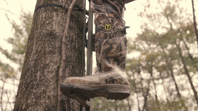 TIDEWE Jagdstiefel – 800 G Isolierung, 100% Wasserdicht, 7 Mm Neopren, Rutschfeste Sohle, Realtree Xtra Camo – Größen 38–42