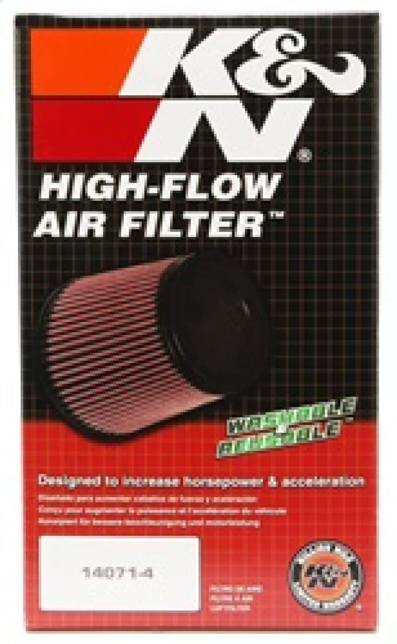 K&N Round Universal Clamp-On Air Filter 6" Height, 5.75" Base OD, 3.5" Flange ID