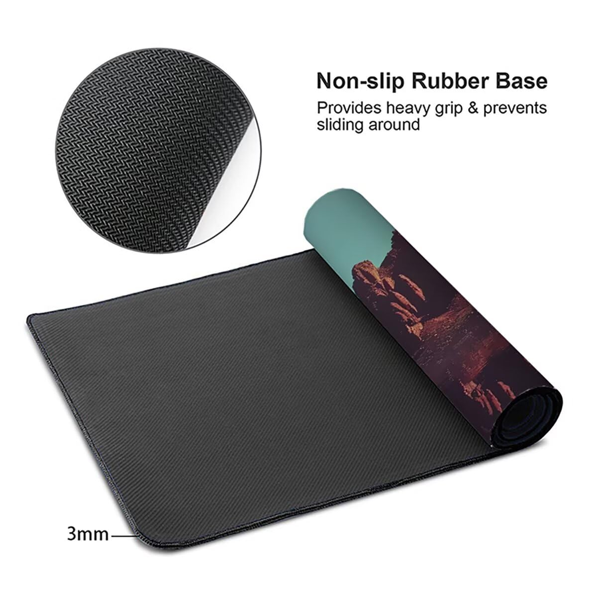 Tappetino per Mouse Gaming XXL 1200x600x3mm– Ufficio Mousepad Grande – Migliora la Velocità e la Precisione Tenuta Stabile Sottomano per Ufficio e Casa Accessori Scrivania Paesaggio PjY17119 N-U