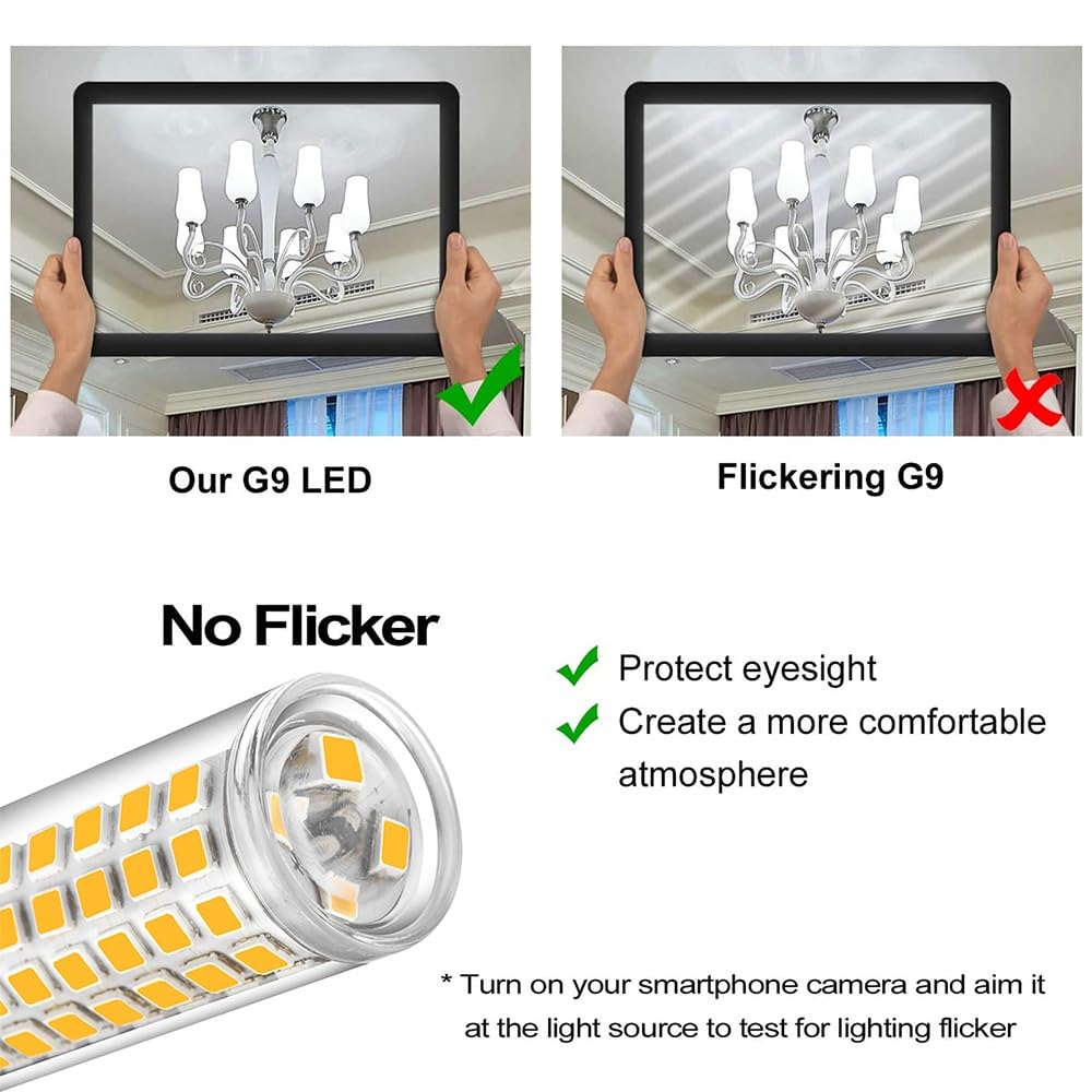 KINGCOO Pack De 6 G9 Led Ampoules,Base En Céramique,7W