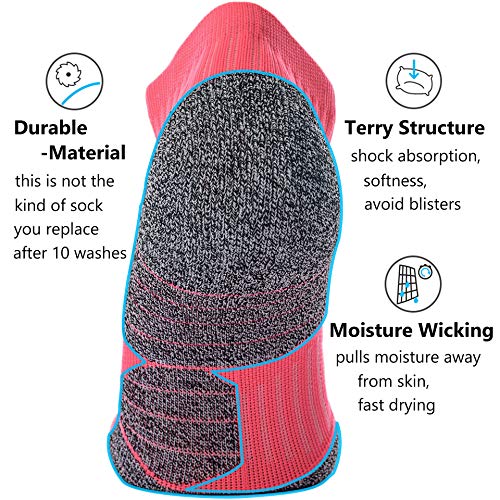 Cwvlc Unisex Cushioned Compression Athletic Ankle Socks Multipack, 3-Pairs Watermelon, L (10.5-13 W Us/ 9-11.5 M Us) #TOP3