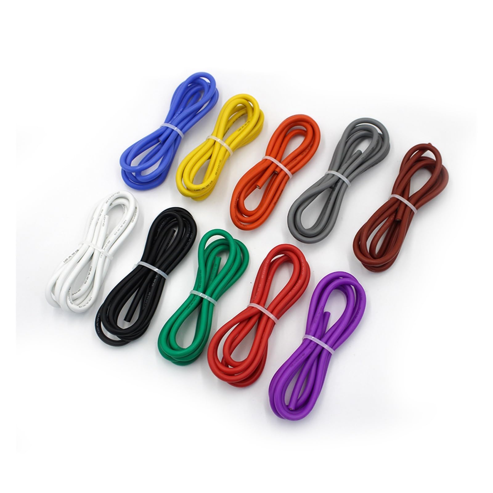 Outdoor Extension 1Meter Red and 1Meter Black Color Silicone Wire 2meter/10Meter 12 14 16 18 20 22 24 26 28 30 AWG Cable Solar sheathed(Color:1Meter Red 1Meter Black,Size:24 AWG)