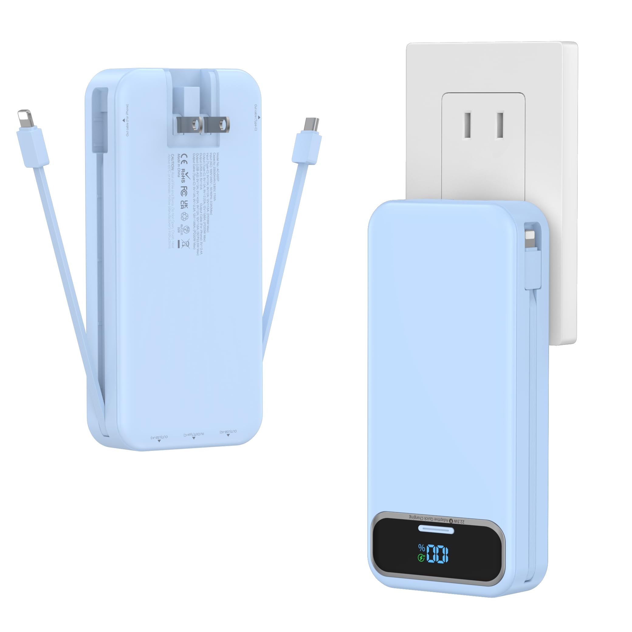 Aonidi Power Bank with Wall Plug