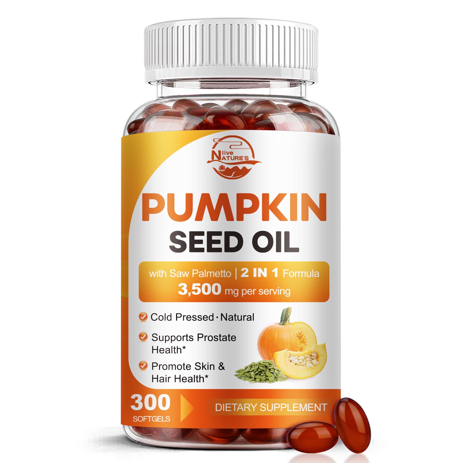 Nature's Live Pumpkin Seed Oil with Saw Palmetto