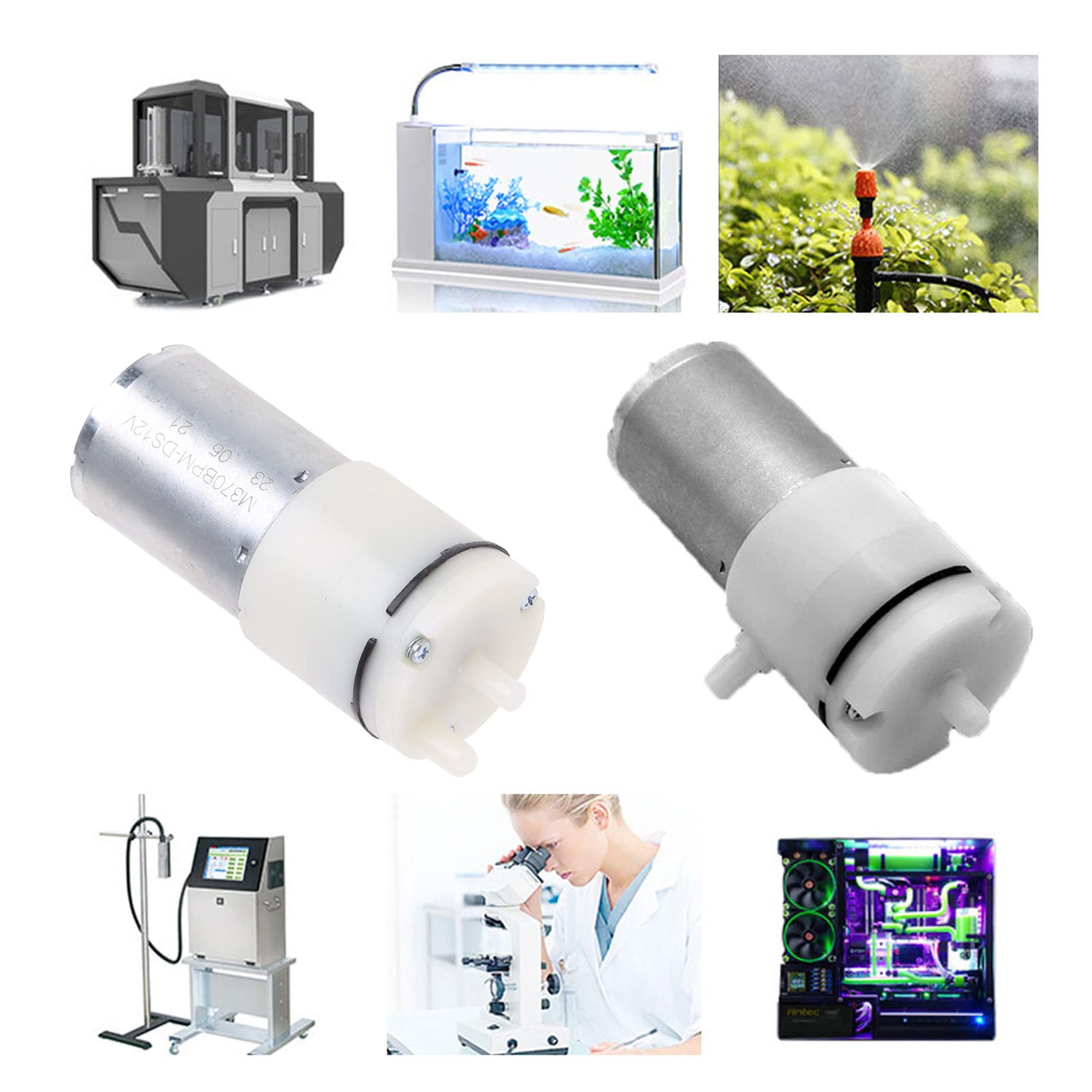 KANGQL Vacuum Air Pump, DC12V 370 Electric Diaphragm Vacuum Air Booster Replacement