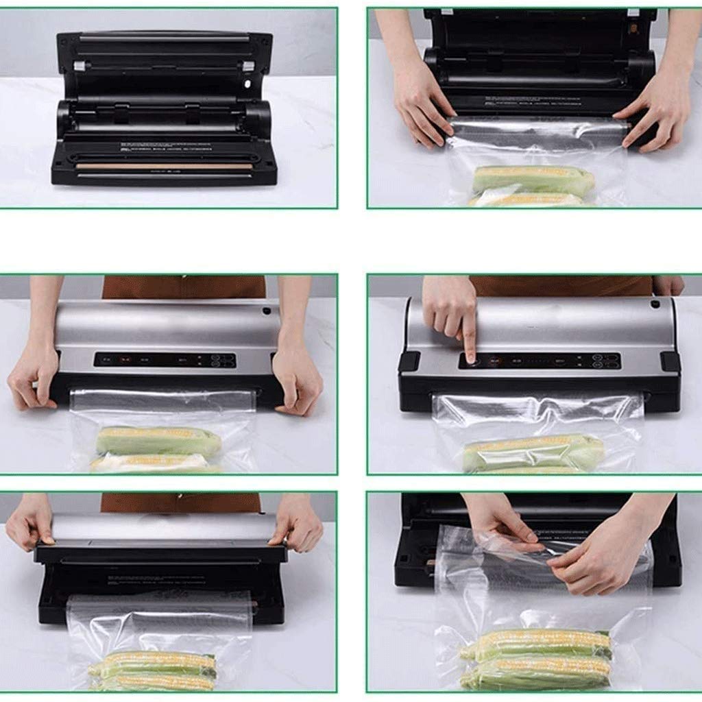 Máquina envasadora al vacío para la conservación de Alimentos con Bolsas y Rollos Sistema de envasado al vacío Compacta y fácil de Limpiar