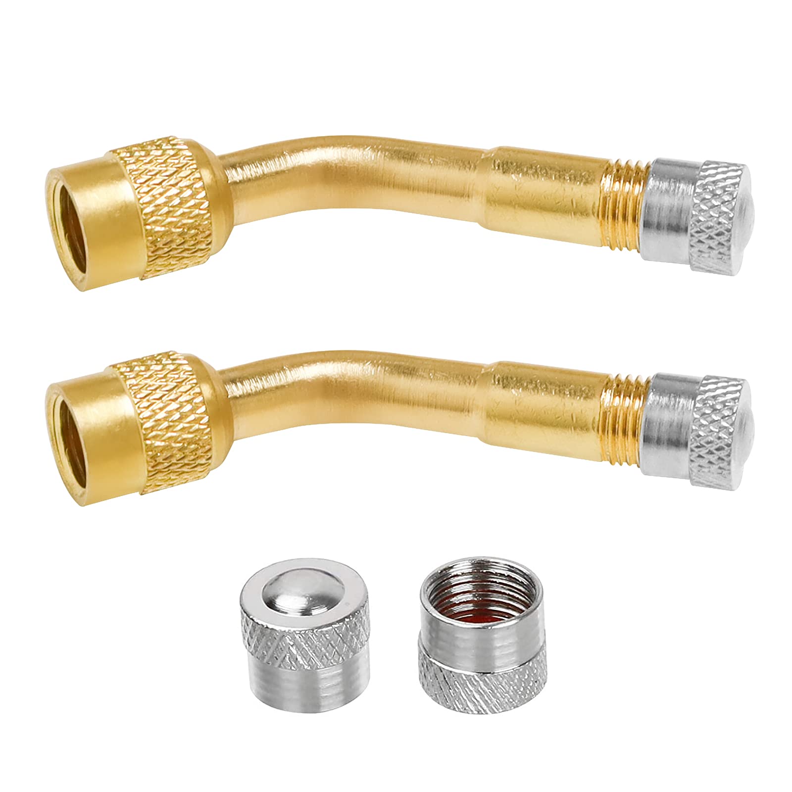 KZQ 2 Pezzi Prolunga Valvola A 90 Gradi, Prolunga Valvola In Rame Per Valvola Ad Angolo Per Auto Valvola Per Pneumatici Per Auto Moto Bicicletta Scooter 88317640