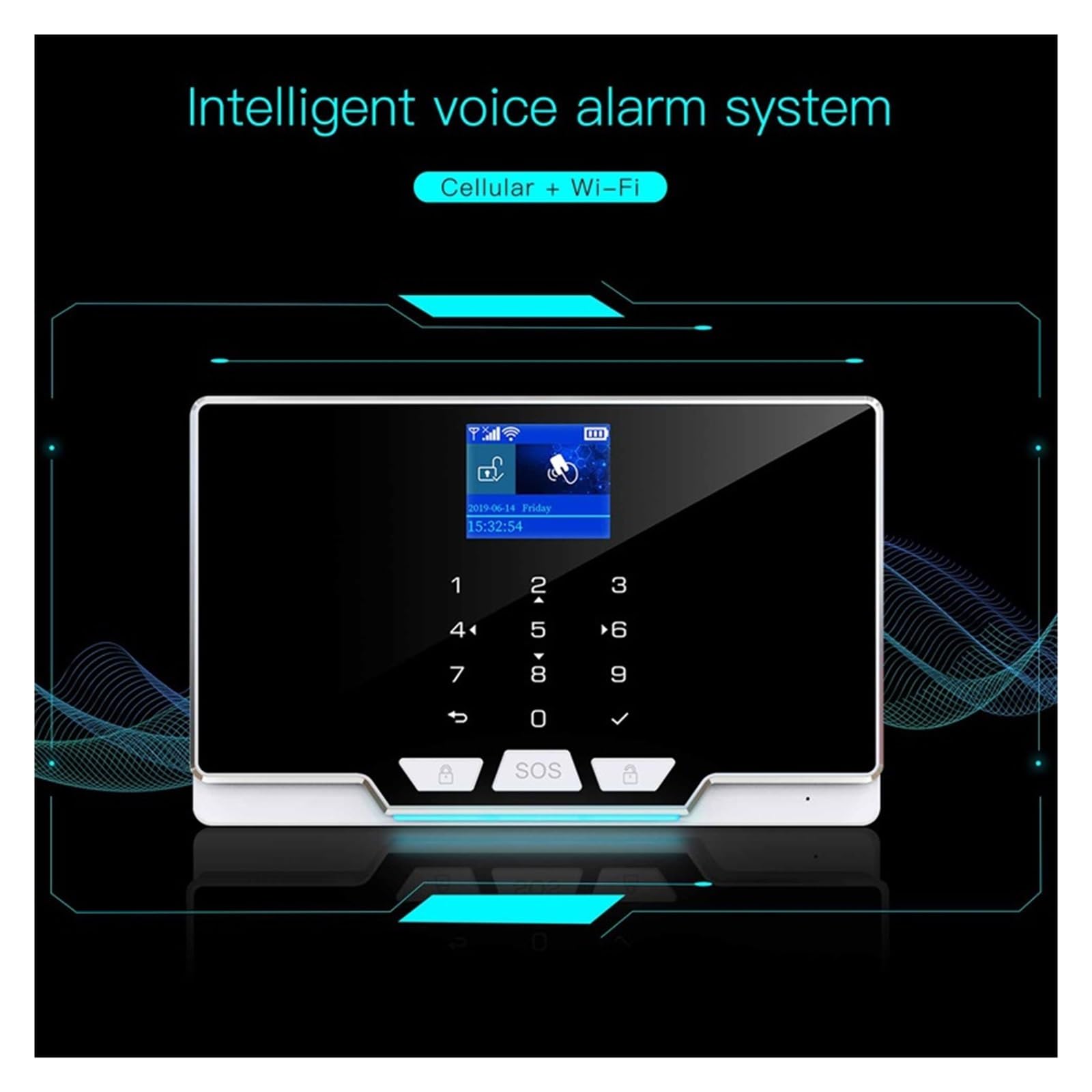de Alarma de Seguridad for el hogar gsm con Detector de Sensor de Movimiento inalámbrico, ladrón antirrobo,FáCil ConfiguracióN Y Uso