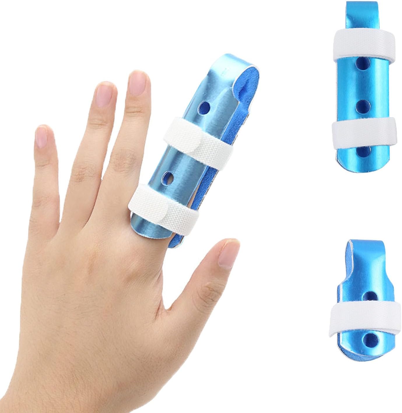 Finger Splint L M S 3pcs，Trigger Finger Splint Middle Index Finger Splint for Mallet Osteoarthritis Finger Stiffness Sprain Fracture Joint Dislocation, Aluminum Alloy Kids Finger Splint