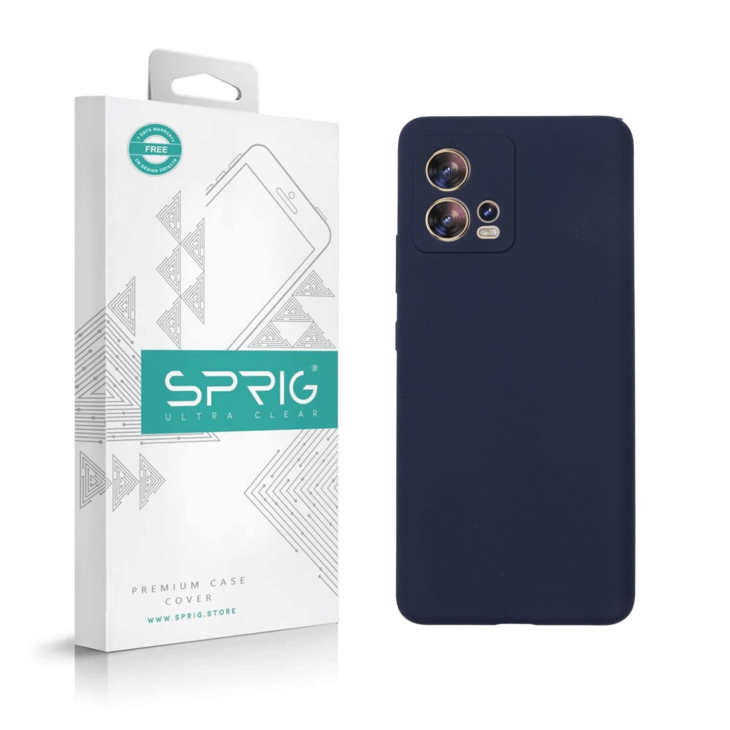 SPRIG Compatible with Motorola Edge 30 Fusion Liquid Silicone Premium Back Cover Drop Tested Shock Proof Mobile Case for Men, Women, Boys and Girls with Camera Protection (Midnight Blue) (B0BRJ4H875) Amazon Price History, Amazon Price Tracker
