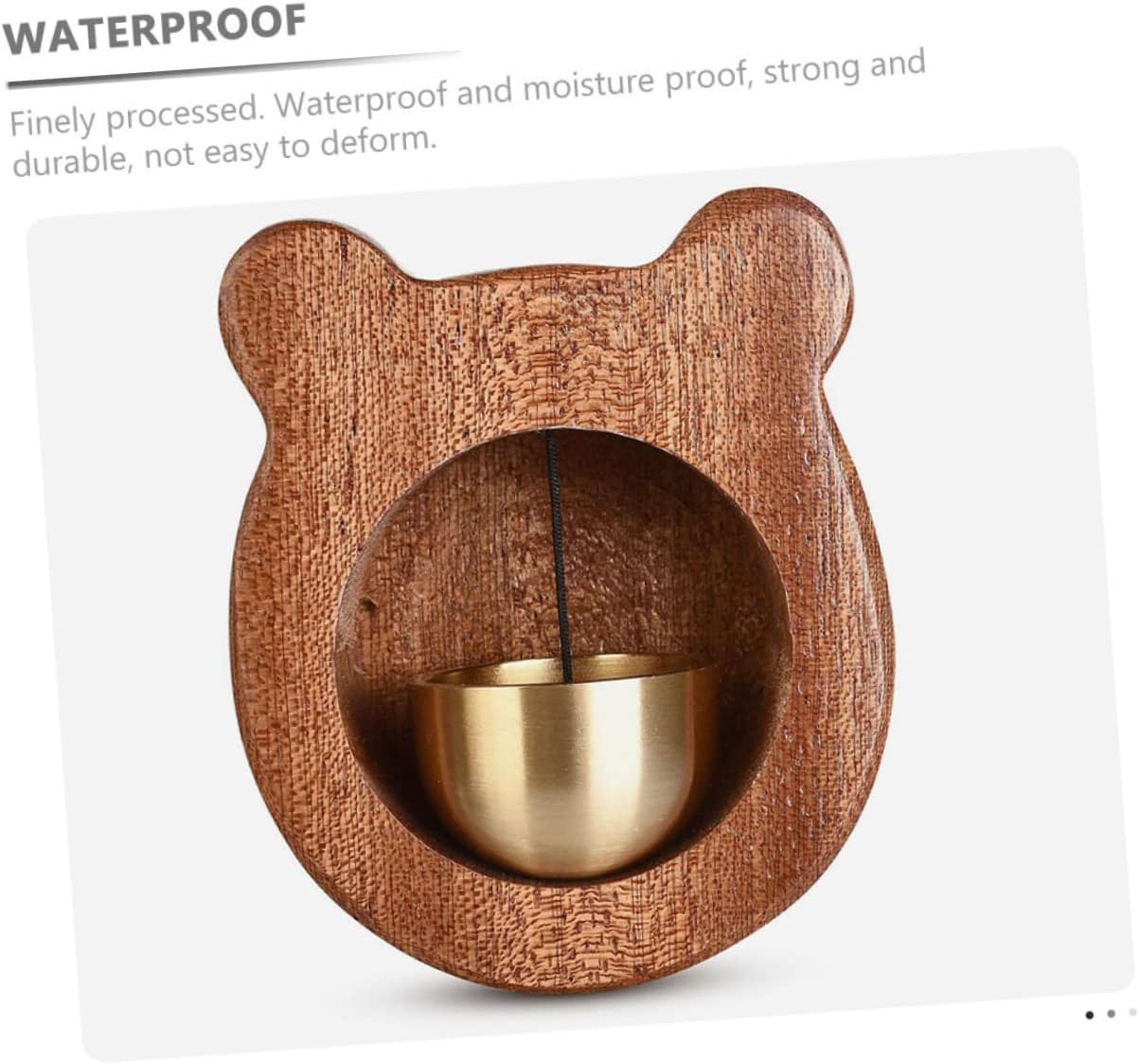 2pcs Wooden Bell Wood Fridge Magnet Ornaments Shopkeeper Door Chime Wood Shopkeepers Bell for Door Iron Household Decor Door Wind Bell Decor Dinner Party Accessories Metal Business