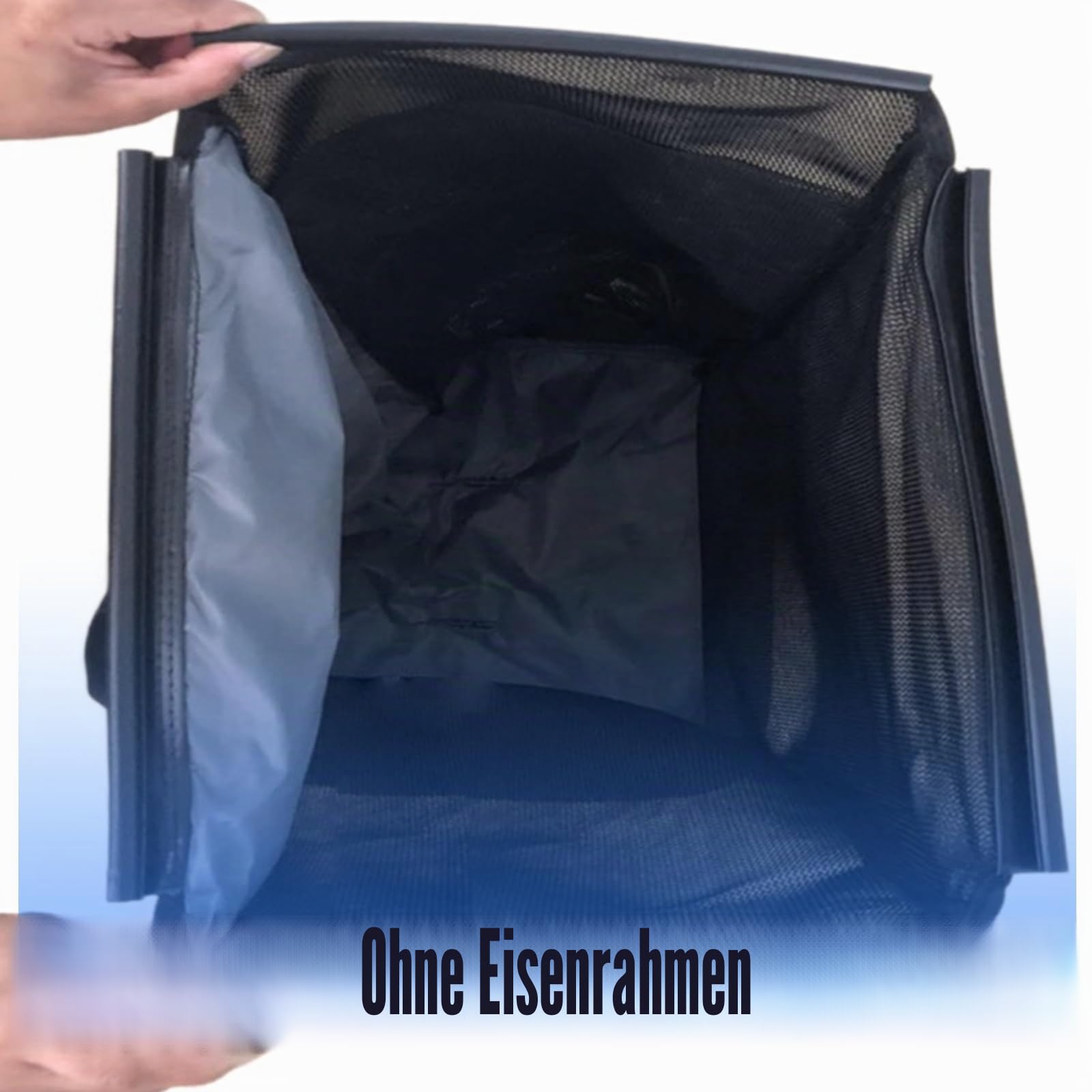 Robuster Grasfangkorb aus Stoff, 37 x 28 x 66,5 cm, Schnellentriegelung, HRJ216/196/HRU216, robuste Tasche