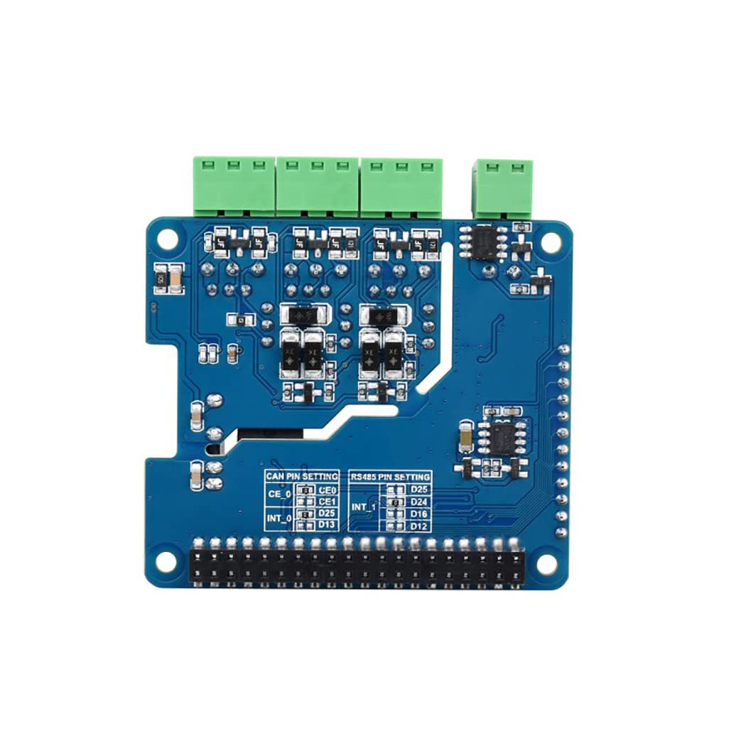 Izolowany RS485 CAN HAT (B) do Raspberry Pi Series, SPI Communication, 2-Ch RS485 i 1-Ch CAN, Converts SPI to CAN/RS485