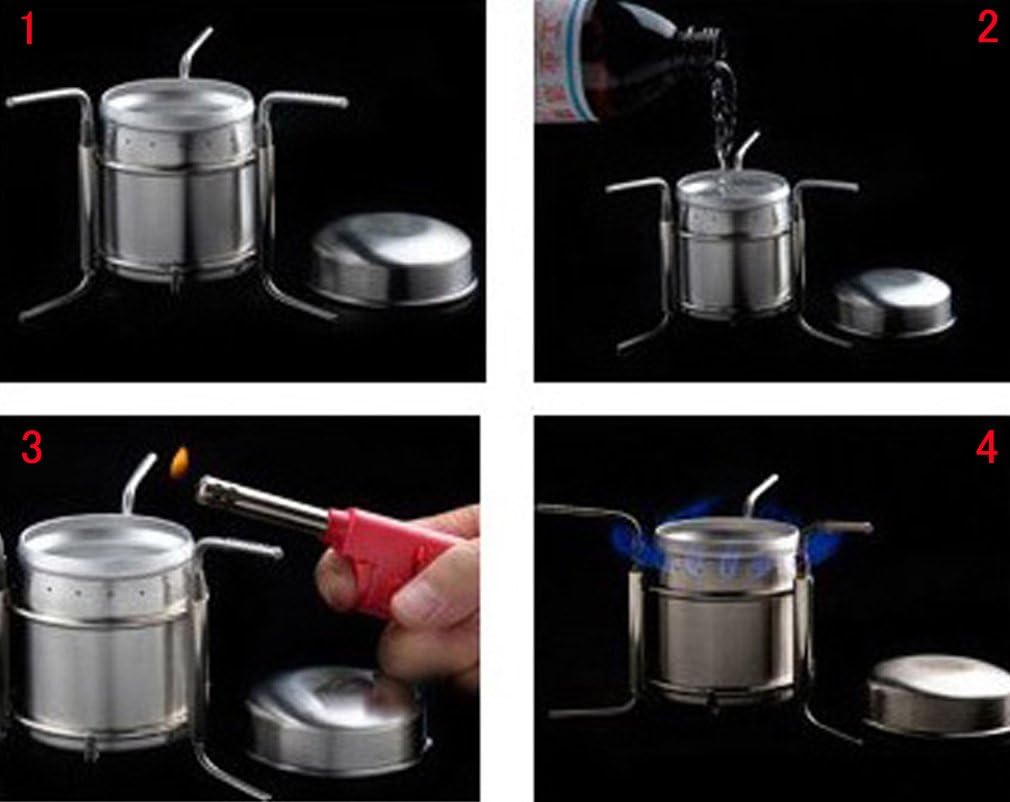 Portable Camping Stoves Alcohol Stoves Stainless Steel Lightweight Set Stove for Backpacking,Camping,Hiking