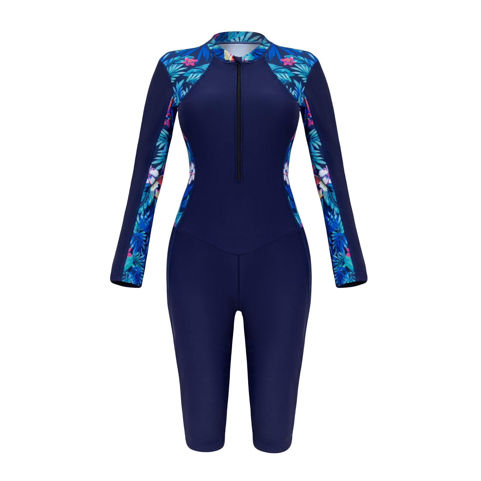 Genérico Bañador Entero Mujer, Bañador Natacion Mujer, Traje De Baño De Protección Solar para Mujer Primavera Y Verano con Cremallera Integrada Traje De Baño De Surf con Protección Solar